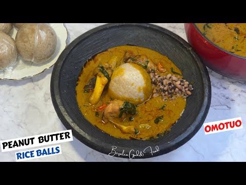 Omo/Emo Tuo with a Twist|Peanut Butter Rice Balls/Omotuo|Inspired by Zimbabwean traditional meal