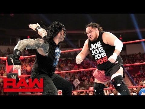 Roman Reigns and Samoa Joe spark an all-out brawl : Raw, July 29, 2019
