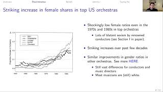 Lecture 18: Gender, Discrimination, and Identity