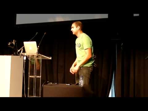 Nick Butcher demos Android Beam, gets cheers at Droidcon NL