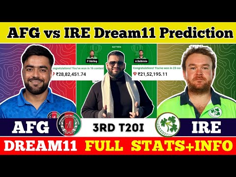 AFG vs IRE Dream11 Prediction|AFG vs IRE Dream11|AFG vs IRE Dream11 Team|