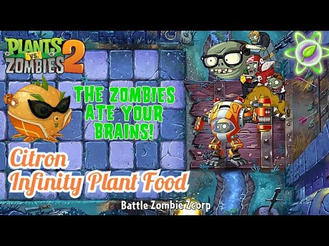 Plants vs. Zombies 2 Citron Infinity Plant Food vs Z-Mech