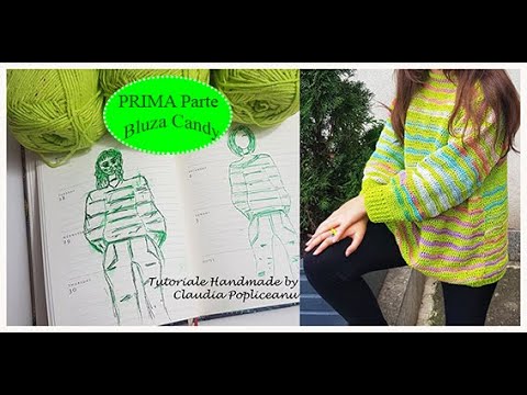 Bluza crosetata oversize CANDY - Prima parte #bluzacrosetata #handmade #crochet