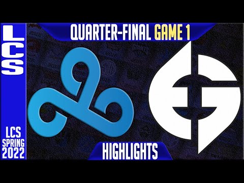C9 vs EG Highlights Game 1 | Quarter-final LCS Playoffs Spring 2022 | Cloud9 vs Evil Geniuses G1