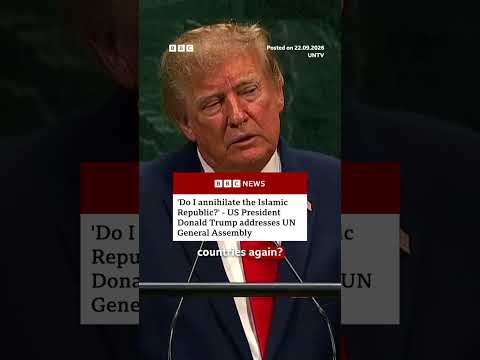 US President Donald Trump addresses UN General Assembly. #BBCNews