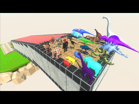 All Units Falling into the cage giant titanoboa's - Animal Revolt Battle Simulator