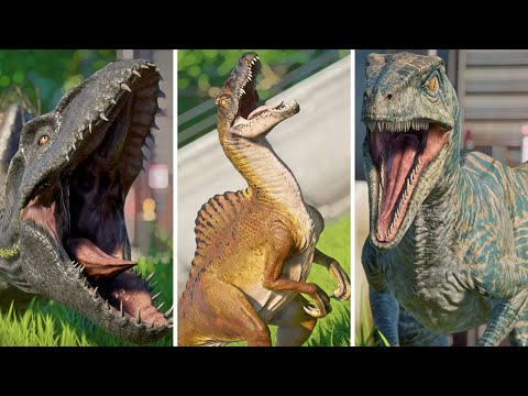 Raptor Wars Indoraptors VS Spinoraptors VS Velociraptors Dinosaurs Fighting!