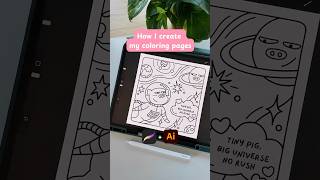 How I Create My Coloring Pages (Using Procreate & Illustrator) | Step-by-Step Process