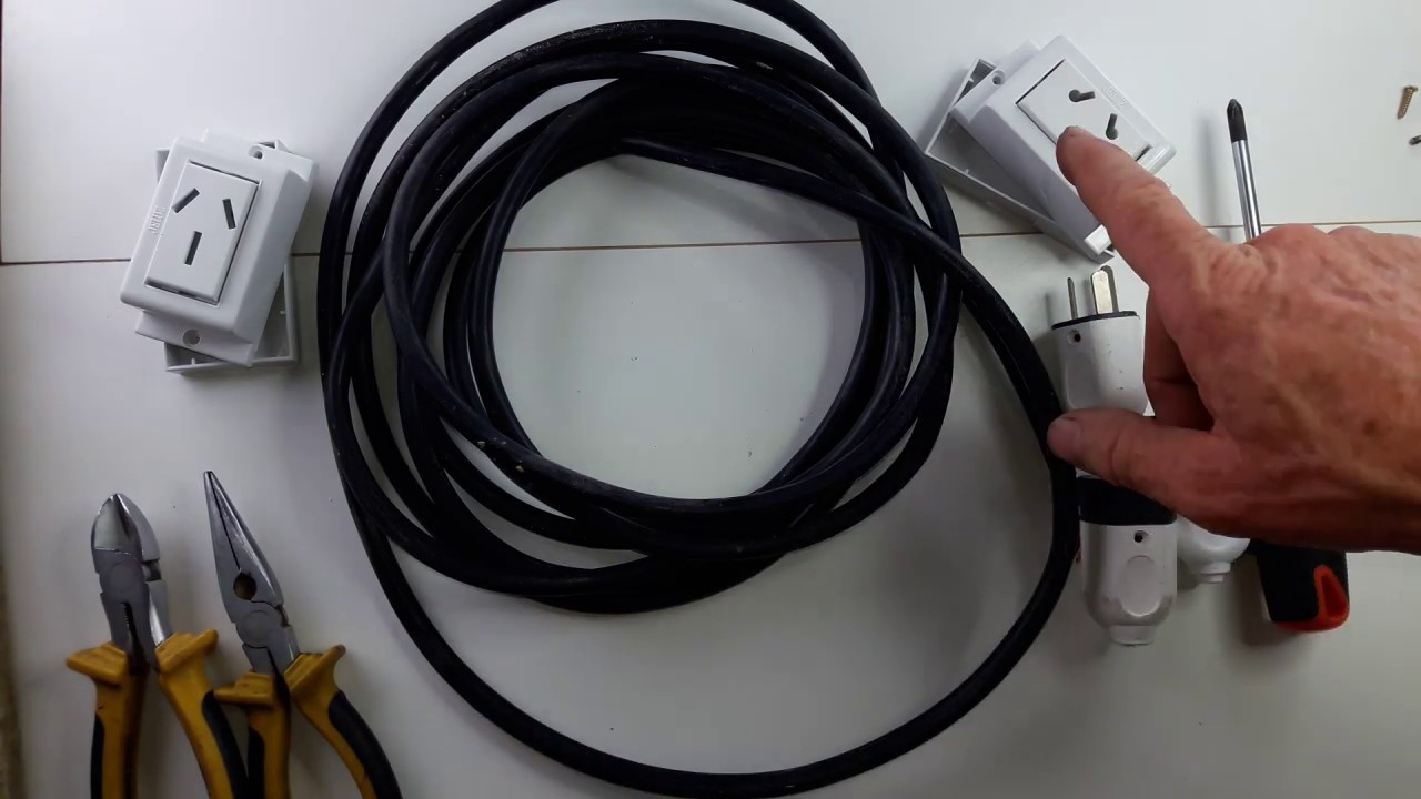 COMO HACER UNA PROLONGACION CON DOS ENCHUFES O TOMACORRIENTES