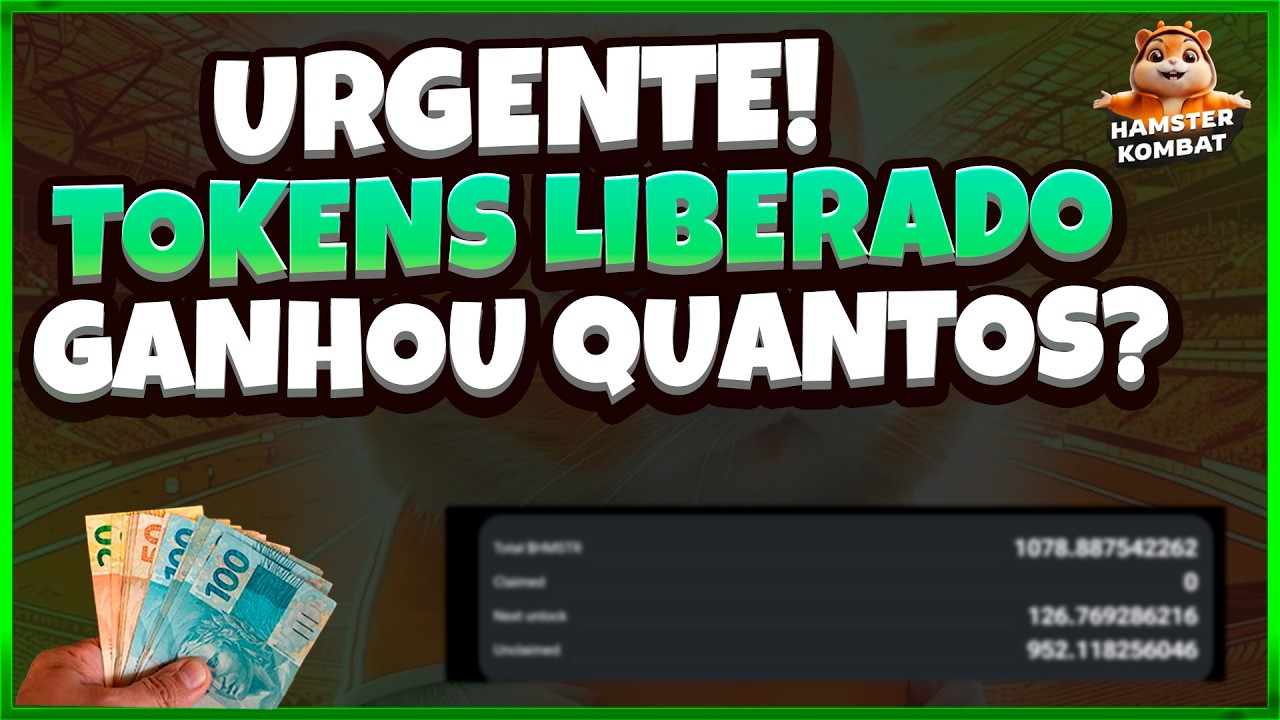 URGENTE! HAMSTER KOMBAT: TOKENS LIBERADOS VEJA QUANTOS TOKENS VOCE VAI GANHAR