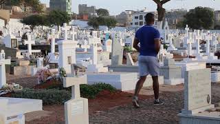 Cabo Verde Cesaria Evoria tomb  / Cap-Vert Sao Vicente Mindelo Cimetière et tombe de Césaria Evora