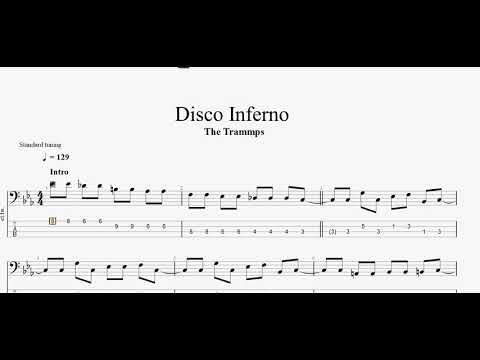 The Trammps - Disco Inferno (bass tab)