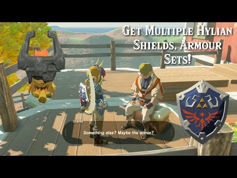 How to Get MULTIPLE Hylian Shields and DLC Armour Sets From Grante in Zelda Breath of the Wild