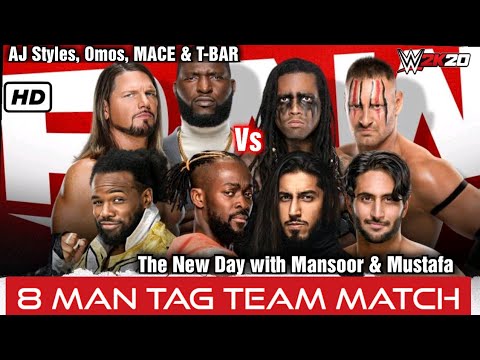 8-Man Tag Team | The New day, Mansoor & Mustafa Ali Vs AJ Styles, Omos, MACE & T-BAR | WWE RAW 2021