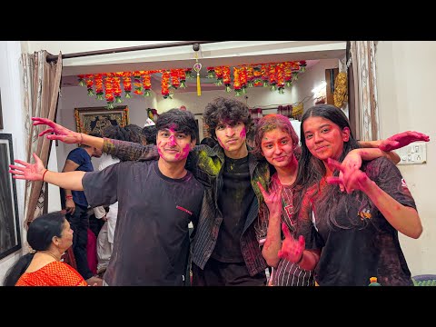 Holi celebration at home ❤️ HOLI 2026