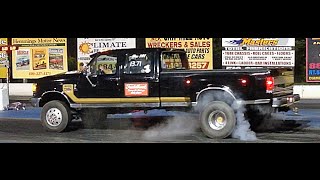preview picture of video 'BAD ASS 90'S FORD DUALLY PICKUP DRAG RACING THE 1/4 MILE: LEBANON VALLEY DRAGWAY'