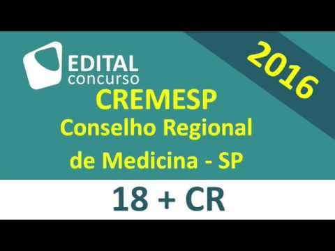 Edital Concurso CREMESP Conselho Regional  de Medicina - SP - São Paulo - 2016