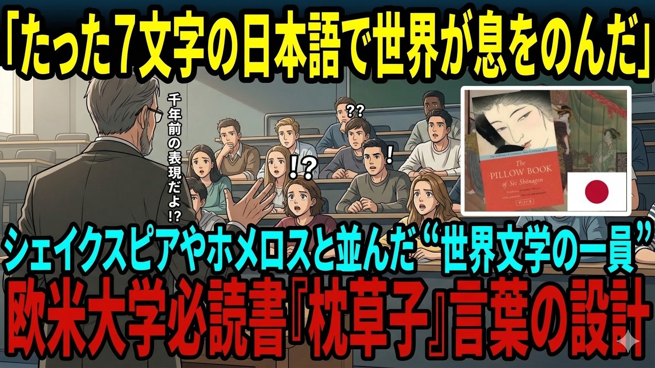 【海外の反応】BBCが驚いた最古のエッセイスト清少納言による７文字の日本語──1000年前の“女性の声”が世界基準を変えた！