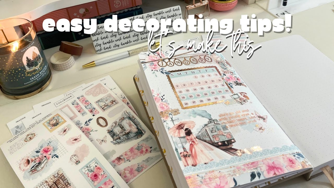 How to use Stickers in a Bullet Journal | Cute Spreads with No Drawing!