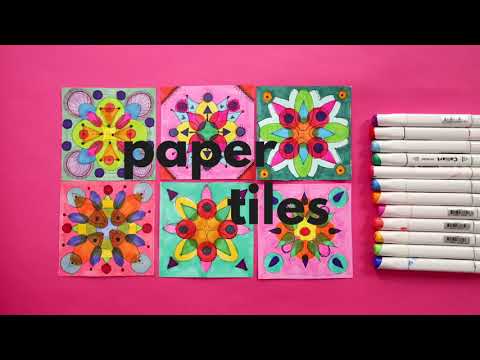 Paper Tiles: A Geometric Art Project Featuring Symmetry