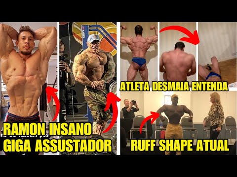 RAMON SHAPE ATUAL ! FÁBIO GIGA GIGANTE! RUFF DIESEL SHAPE ATUAL. ATLETA DESMAIA EM TREINO DE POSES!