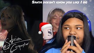 Santa Doesn’t Know You Like I Do Official Music Video |Reaction #sabrinacarpenter