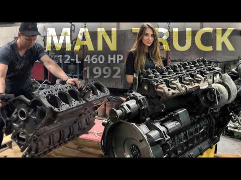СБОРКА 12-Л ДВИГАТЕЛЯ 460 Л/С MAN D2866 1992 ГОДА СОЗДАННОГО В ГЕРМАНИИ