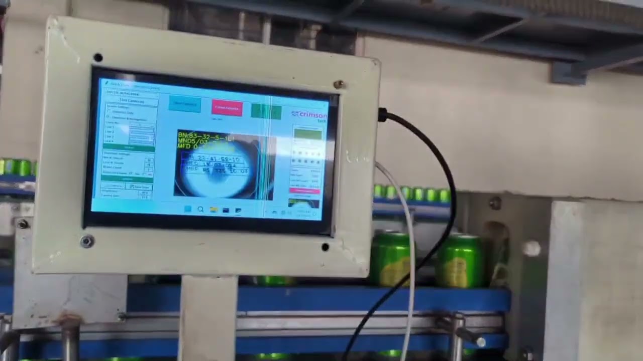 Batch Code Inspection using Vision Camera on  CAN Beer