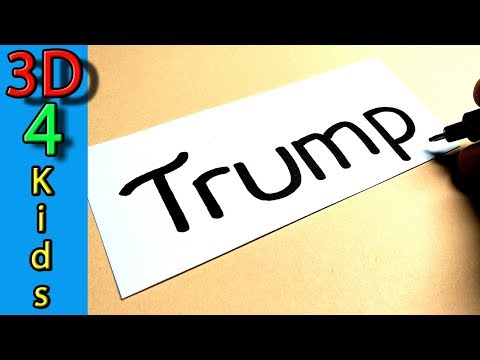 Turn word into cartoon drawing very funny ! TRUMP...