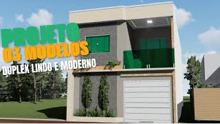 03 MODELOS DE PROJETOS DUPLEX COMERCIAIS E RESIDENCIAIS