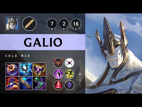 Galio Mid vs Lissandra - KR Grandmaster Patch 25.09