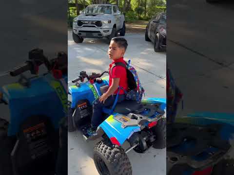 Mom and dad catch son trying to go to school on his four wheeler #shorts