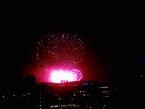 Old Memories:  Finale of 2006 4TH Of JULY Boston Pops Fireworks Spectacular - viewed from Cambridge