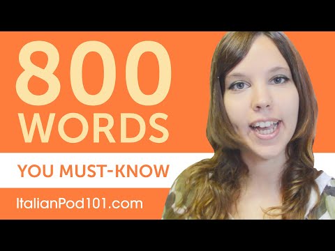 800 Words Every Italian Beginner Must Know