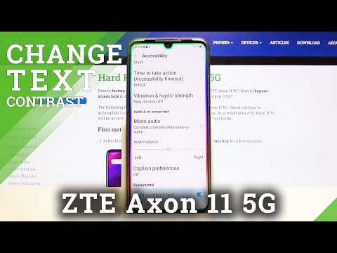 How to Activate High Contrast Text on ZTE Axon 11 5G – Display Settings