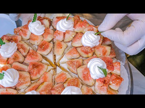 매일 완판! 수제 생크림 과일 타르트 케이크 대량 만들기! / Mass making fruit tart cake / korean street food