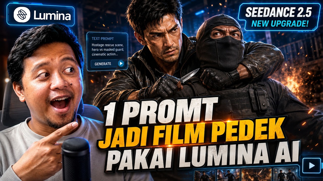 1 KALI PROMPT JADI FILM PENDEK! Cobain Seedance 2 5 Di Lumina AI Buat Film Pendek Makin Mudah