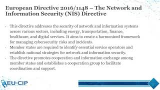 1.3 Introduction to european directives related to critical infrastructure protection