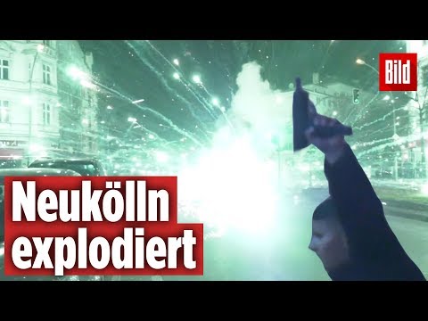 Silvester in Berlin: Kugelbomben-Böller explodiert in Problembezirk