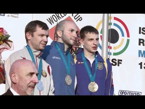 10m Air Rifle Men Interview (ITA) - ISSF Rifle&Pistol World Cup 2012, Milan (ITA)