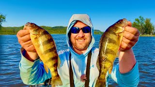 Fishing the Mississippi River for JUMBO Perch! - This was a AMAZING Panfish Day!