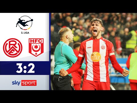 Last-Minute-Sieg für RWE! | Rot-Weiss Essen - Hallescher FC | Highlights - 3. Liga 2023/24