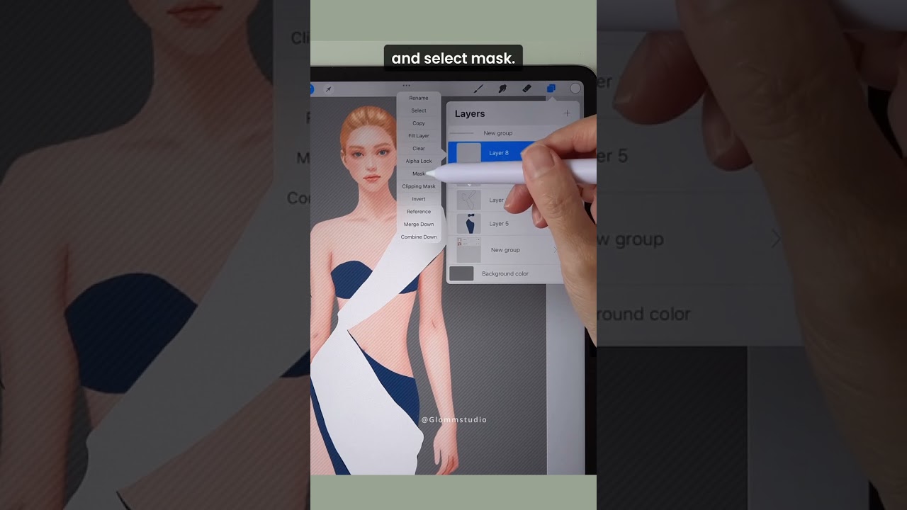 Easy Sheer Fabric with Procreate's Default Brushes