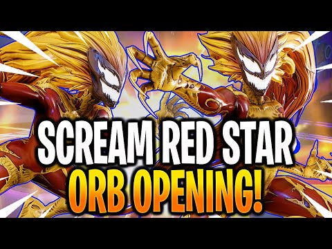 *NEW* 20x SCREAM RED STAR ORB OPENING! - MARVEL Strike Force - MSF
