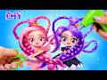 We Build Rock and Cute Doll House for Lily Lovebraids and Rumi! DIYs for K-pop Demon Hunters!