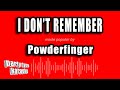 Powderfinger - I Don't Remember (Karaoke Version)