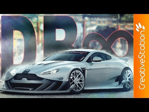 Aston Martin V8 Vantage Tunning - Speed art (#Photoshop) | CreativeStation