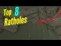 Top 8 Ratholes On The Center | Ark Survival Evolved Broken And Unraidable Base Spots