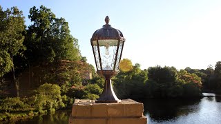 Watch A Video About the Royal Brushed Bronze Solar LED Pier Mount Light