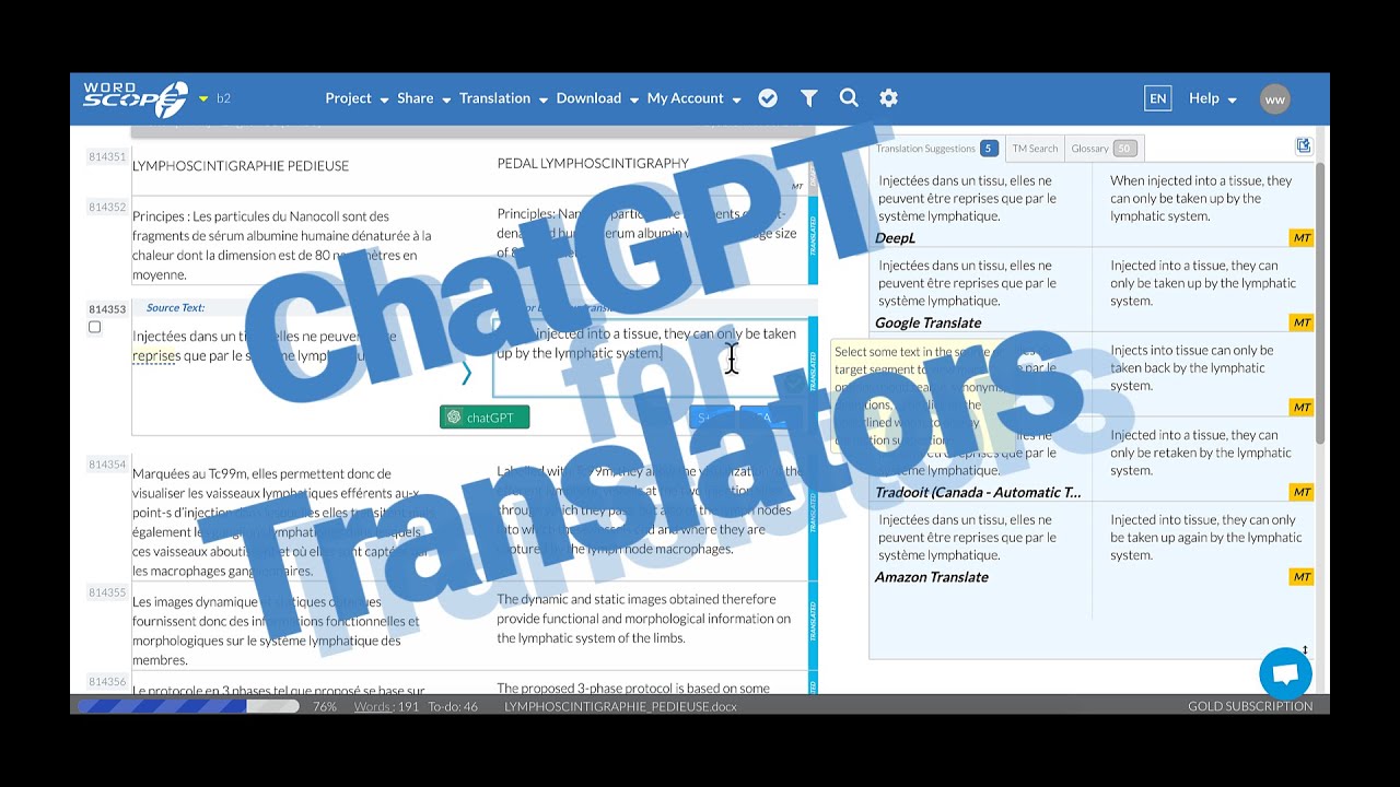 Wordscope + chatGPT for Translators !